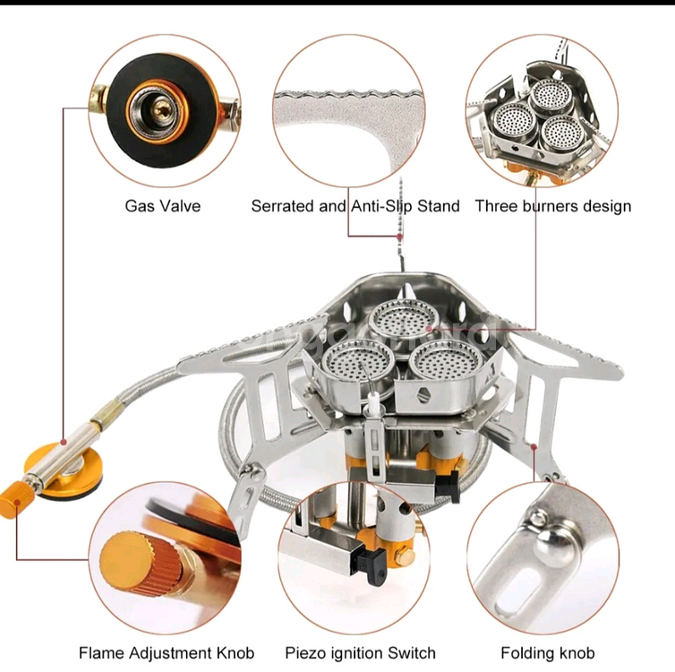 캠핑 고화력 경량 3구 소형 가스버너 (새상품)--8