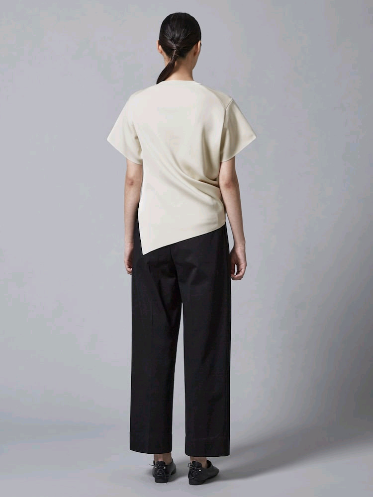 이세이미야케 루스터 드레이프 니트 탑--3