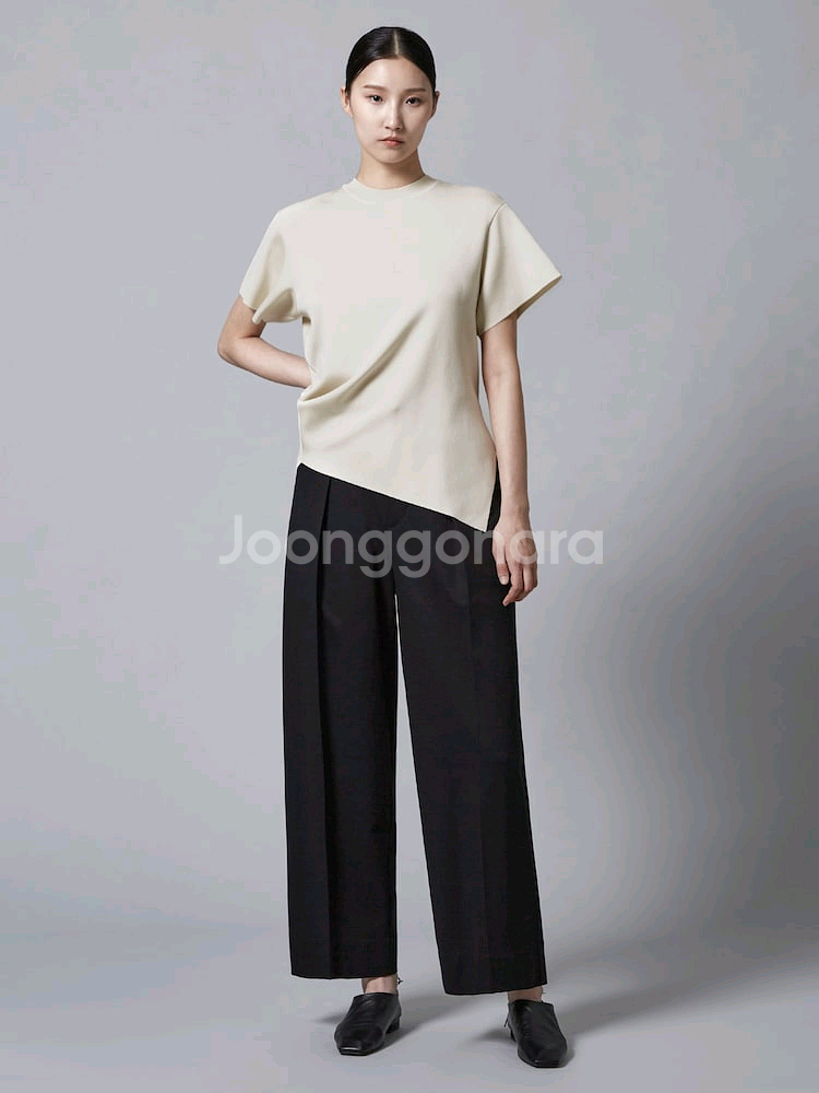 이세이미야케 러스터 드레이프 니트 탑--1