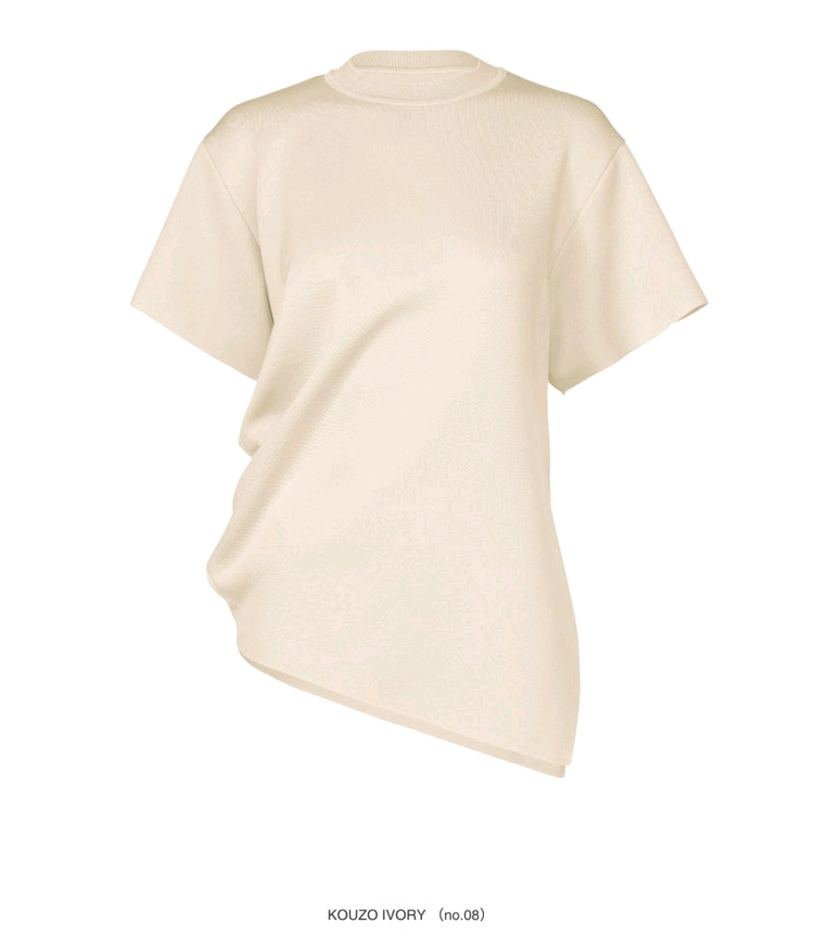 이세이미야케 루스터 드레이프 니트 탑--4