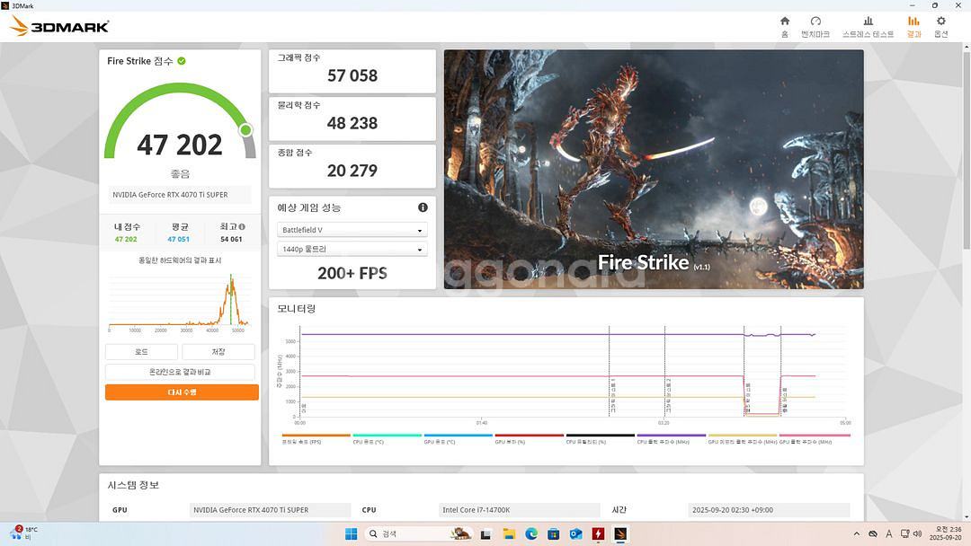 인텔 i7 14700K RTX 4070 Ti SUPER--9
