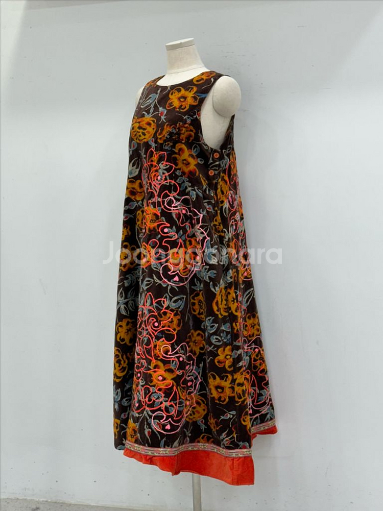 오일릴리 벨벳 벨루와 원피스--3