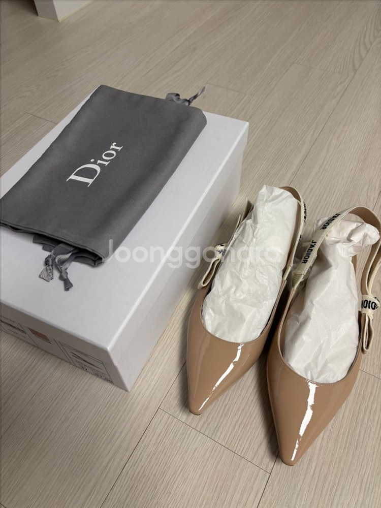디올 발레리나 슬링백 플랫37(240)--0