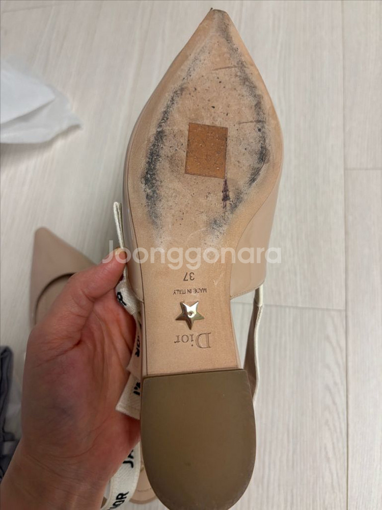 디올 발레리나 슬링백 플랫37(240)--4