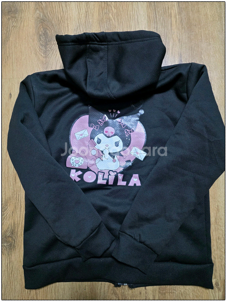 아동 쿠로미 후드 집업 점퍼 블랙 [140]--2