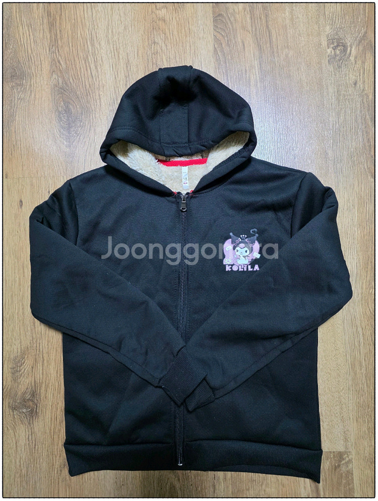 아동 쿠로미 후드 집업 점퍼 블랙 [140]--1