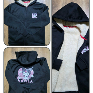 아동 쿠로미 후드 집업 점퍼 블랙 [140]