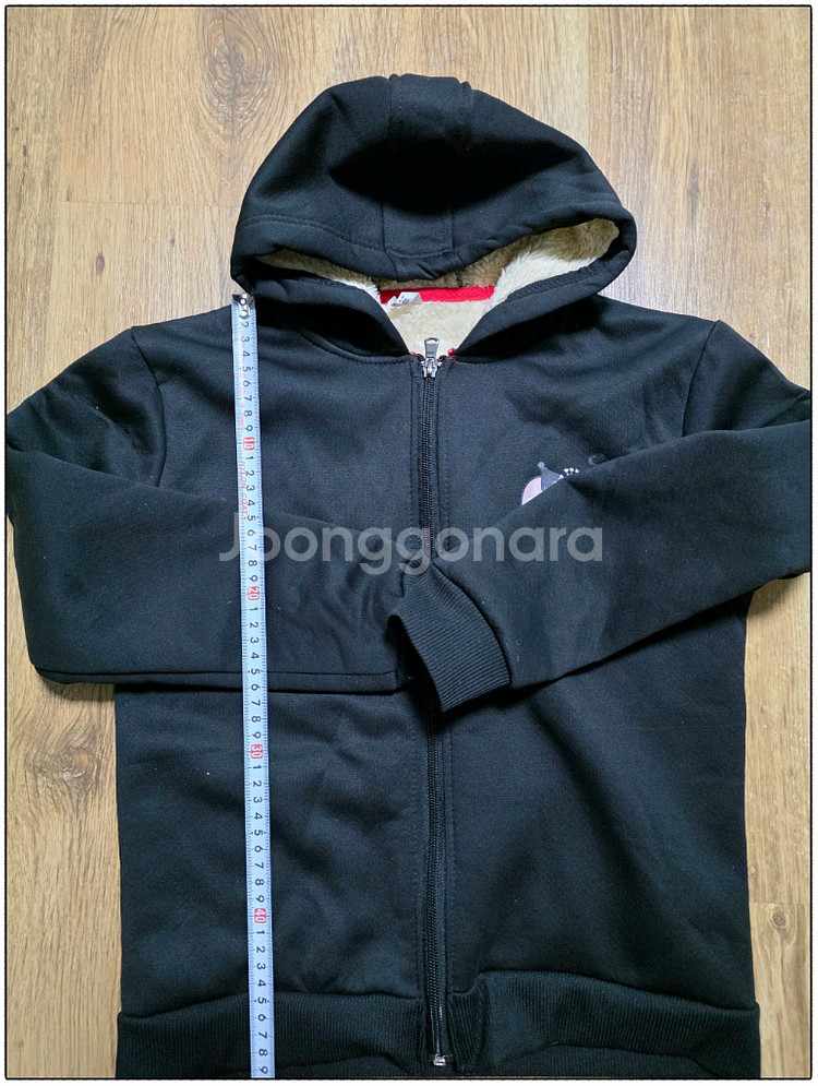 아동 쿠로미 후드 집업 점퍼 블랙 [140]--4