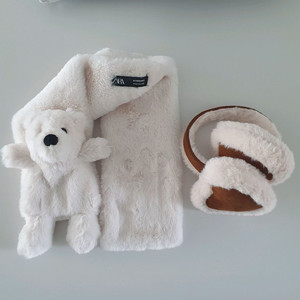 자라키즈- 곰돌이 목도리+귀마개