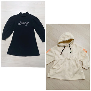 여아130 겨울 기모 원피스 2벌