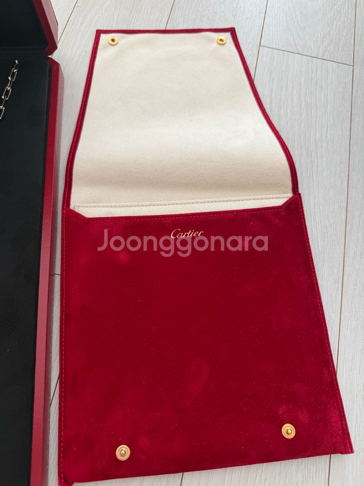 까르띠에 산토스 드 까르띠에 네크리스 미디엄 화이트골드 목걸이--4