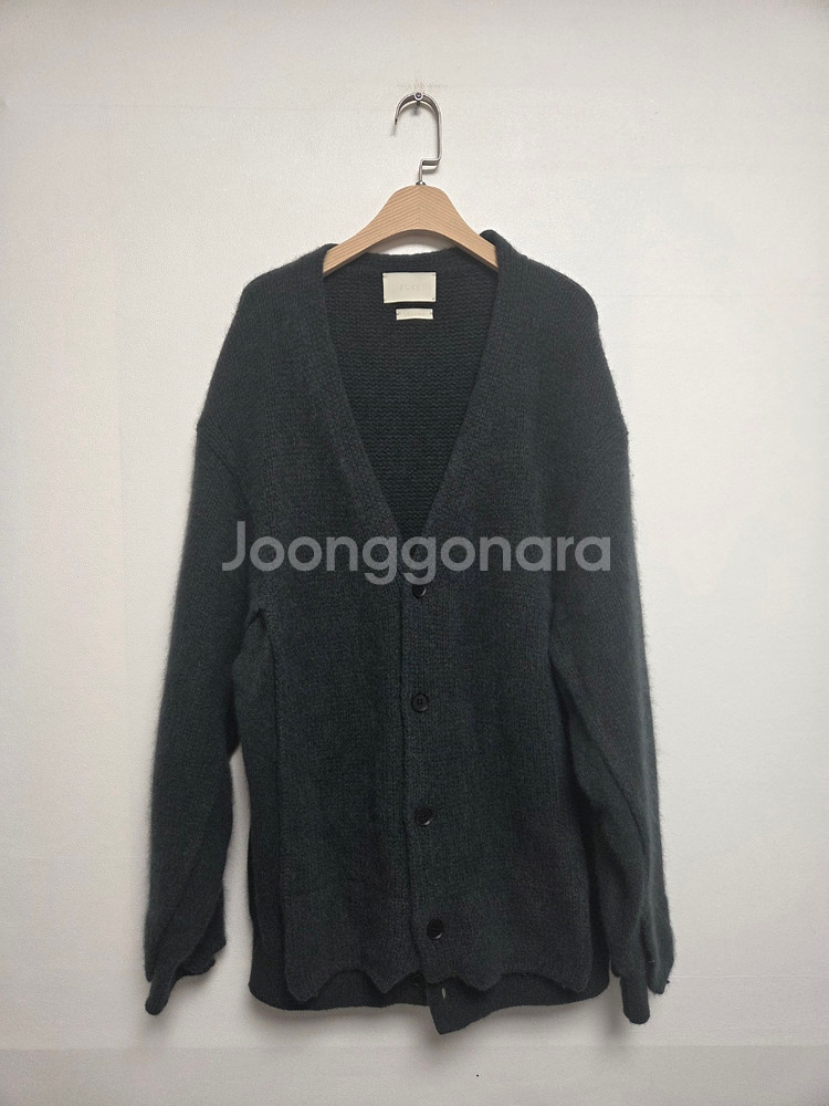 요크 커넥팅 루즈핏 니트 가디건 다크그린(S)--0