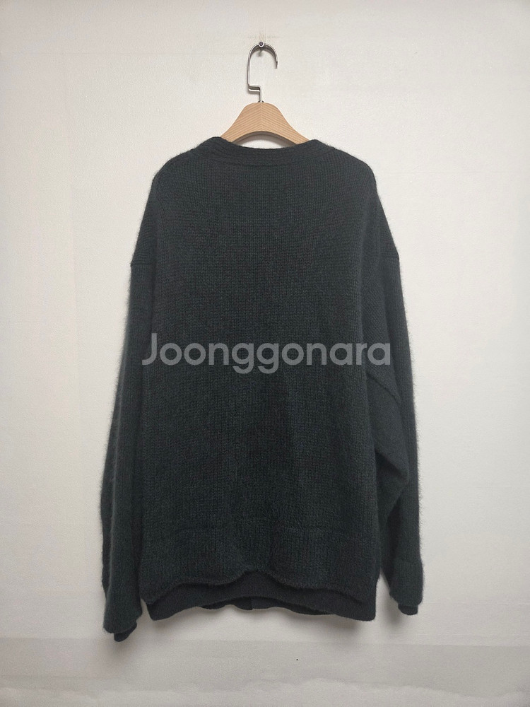 요크 커넥팅 루즈핏 니트 가디건 다크그린(S)--1