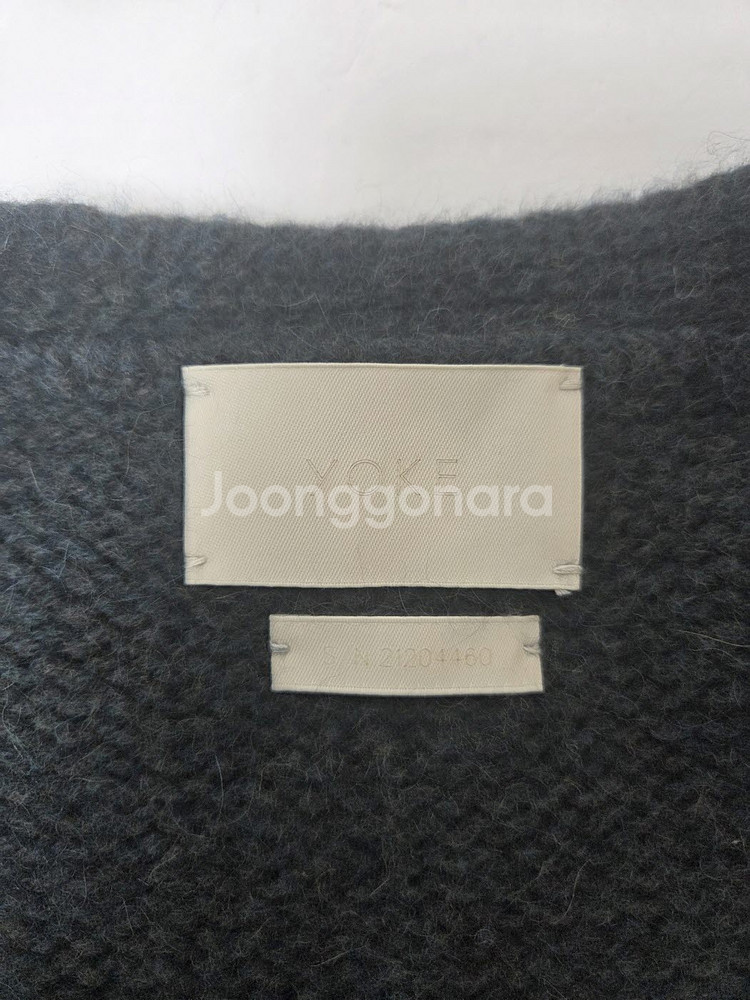 요크 커넥팅 루즈핏 니트 가디건 다크그린(S)--4