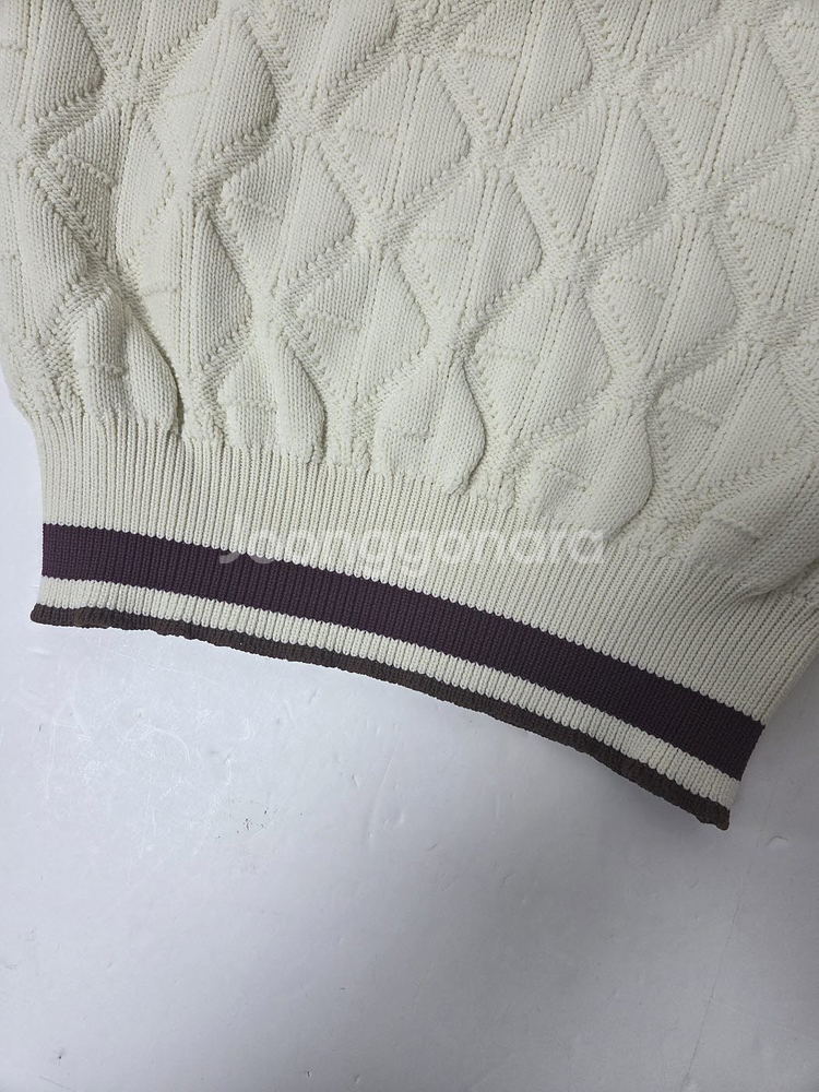 사우스케이프 여성 골프 하프집업 니트 베스트 아이보리(L)--5