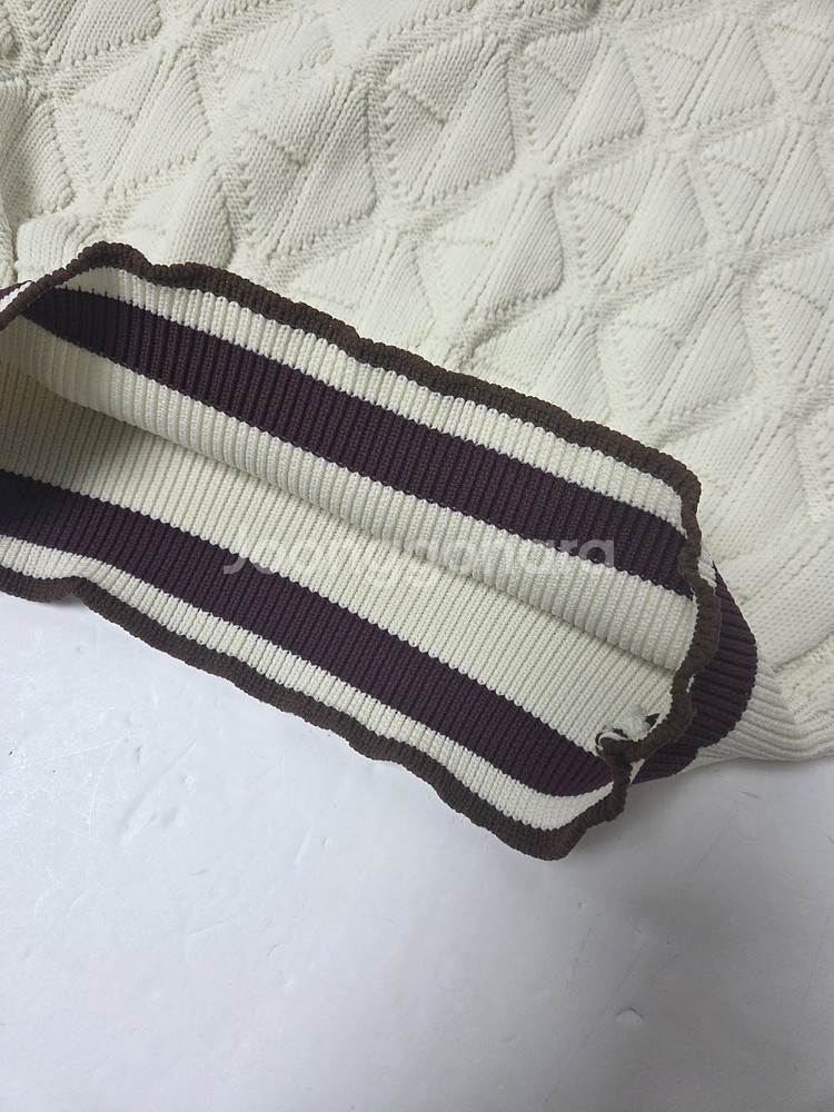 사우스케이프 여성 골프 하프집업 니트 베스트 아이보리(L)--4