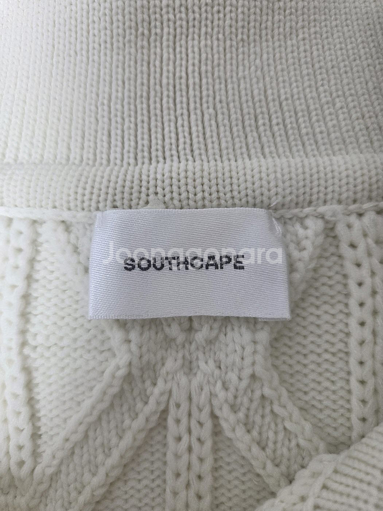 사우스케이프 여성 골프 하프집업 니트 베스트 아이보리(L)--6