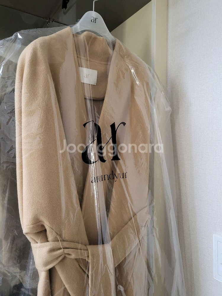 어라운드율 뉴 델보 하프 코트 밀크베이지 새상품--7