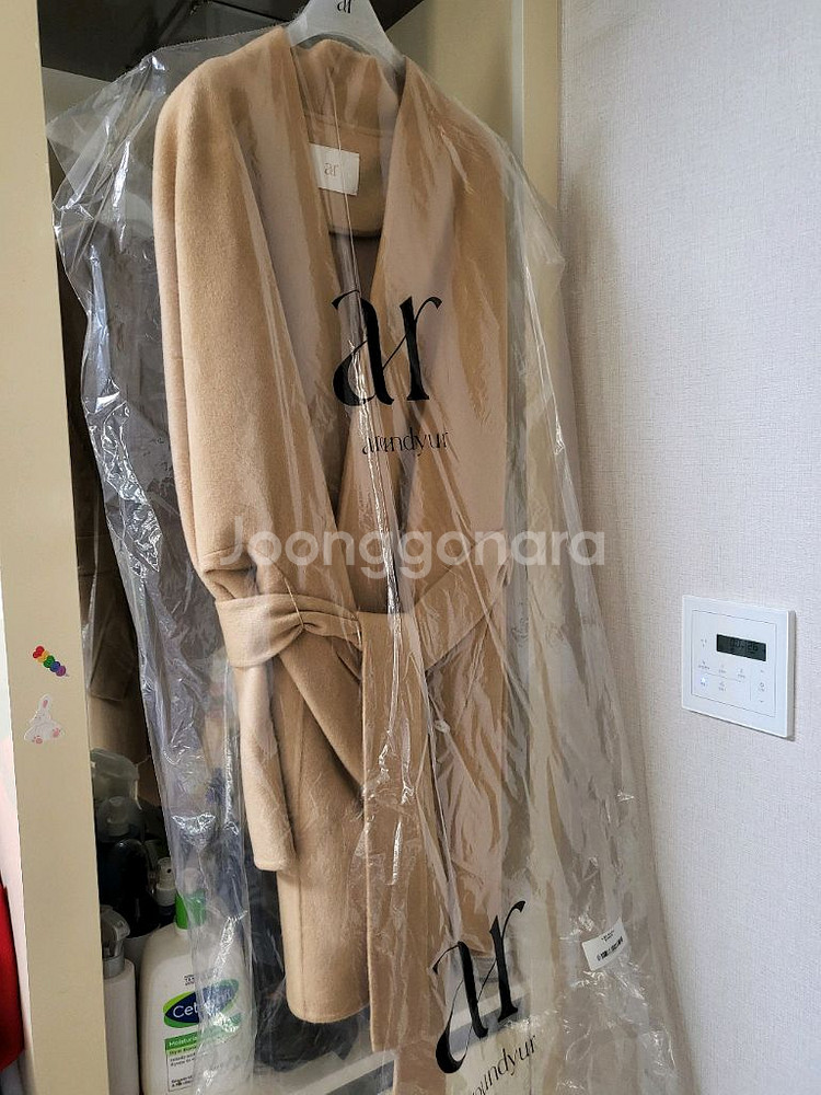 어라운드율 뉴 델보 하프 코트 밀크베이지 새상품--8