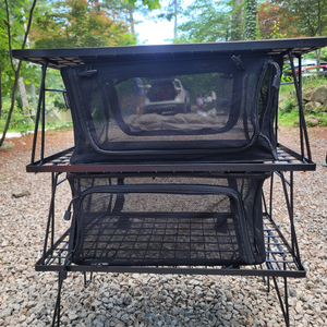 레드스노우 쿨러스탠드 + 테이블거치형 식기건조망 메쉬 캠핑설거지망 = 캠핑쉘프 판매