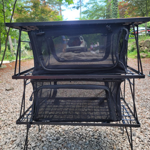 레드스노우 쿨러스탠드 + 테이블거치형 식기건조망 메쉬 캠핑설거지망 = 캠핑쉘프 판매