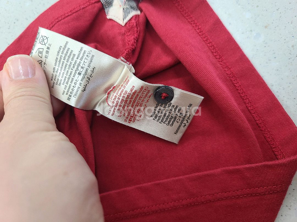 버버리 키즈 체크 카라 폴로셔츠 4Y--4