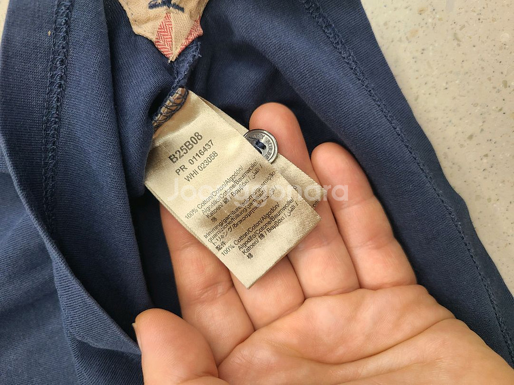 버버리 키즈 체크 카라 폴로셔츠 4Y--7