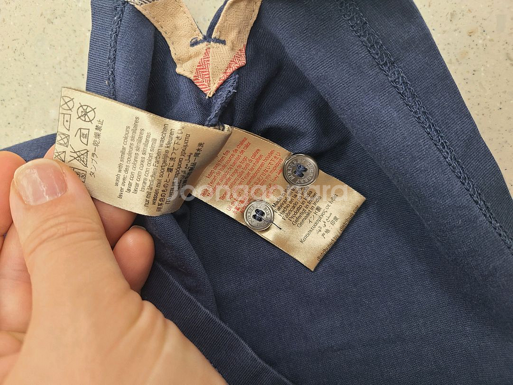 버버리 키즈 체크 카라 폴로셔츠 4Y--8