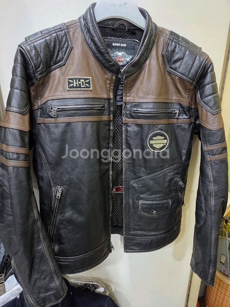 할리데이비슨 버팔로 가죽 바이커 자켓 L사이즈--0