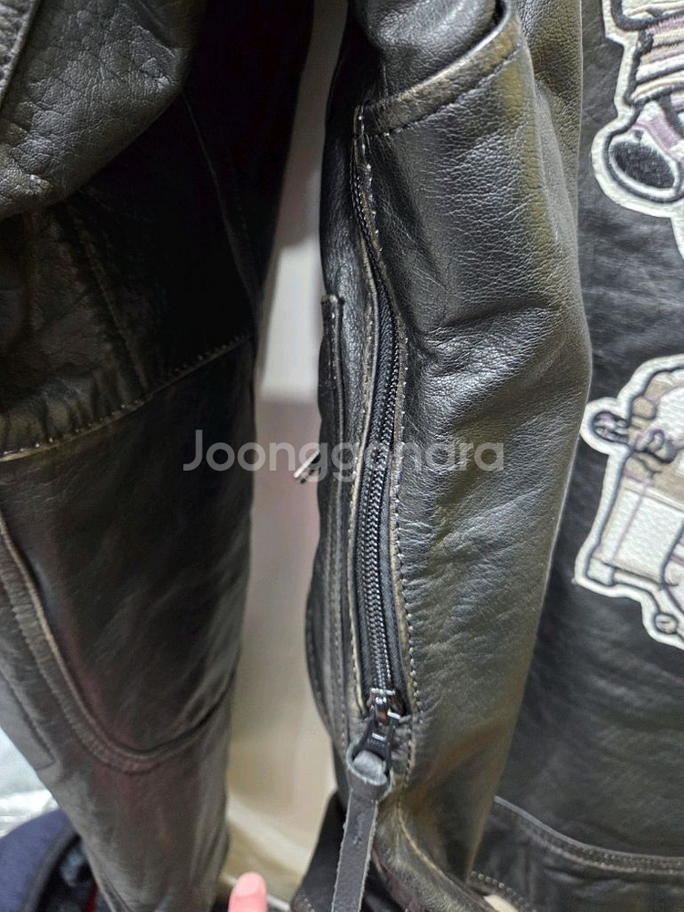 할리데이비슨 버팔로 가죽 바이커 자켓 L사이즈--7