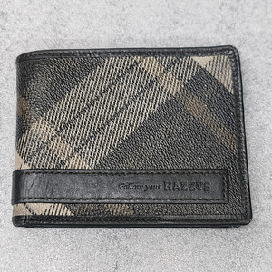 체크 패턴 남성 반지갑