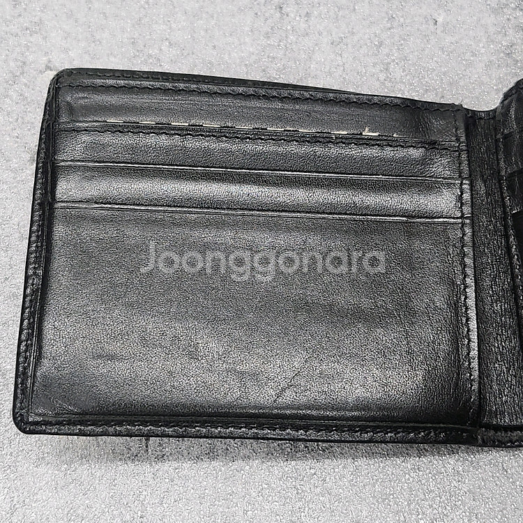 체크 패턴 남성 반지갑--3