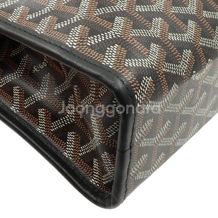 고야드 블랙 고야딘 캔버스 쥬방스 GM 클러치--6