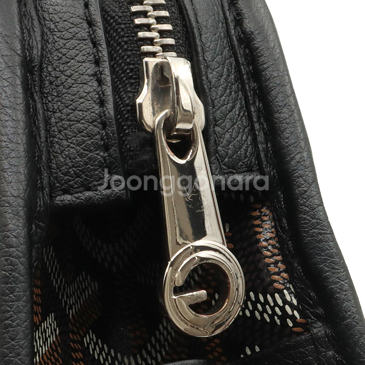 고야드 블랙 고야딘 캔버스 쥬방스 GM 클러치--9