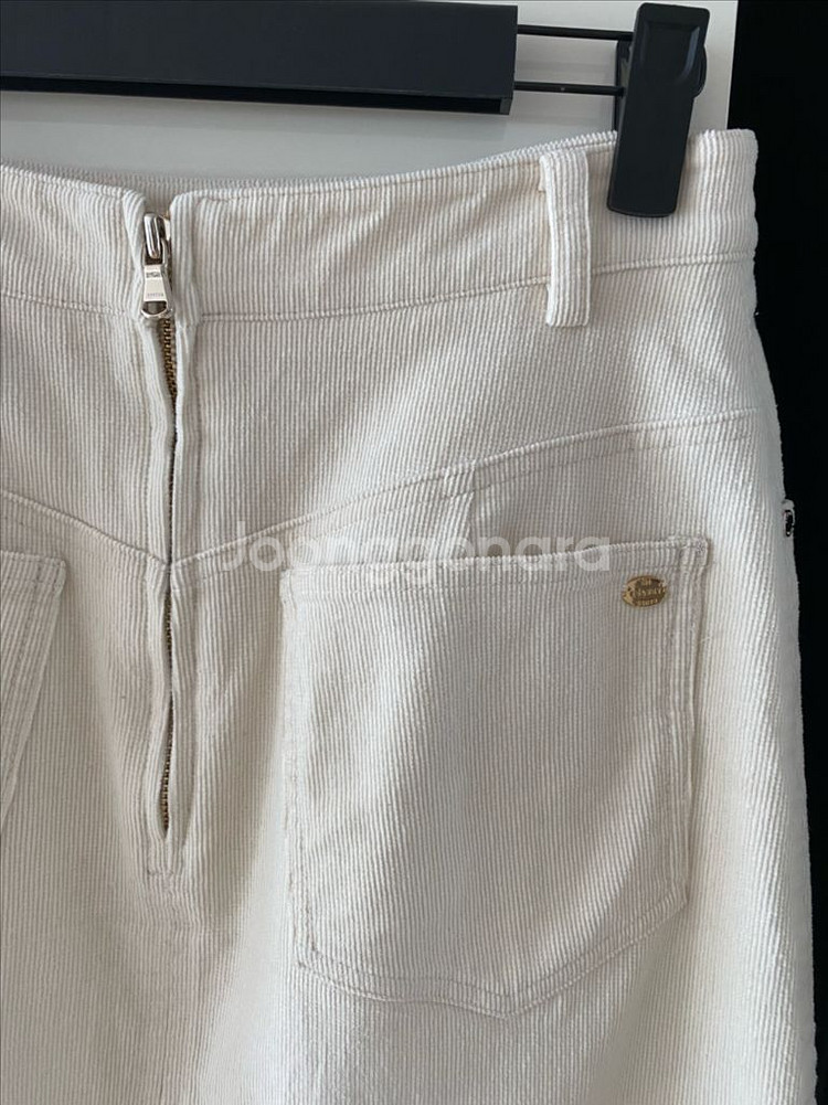 시스템 코듀로이 슬릿 햄 스커트--5