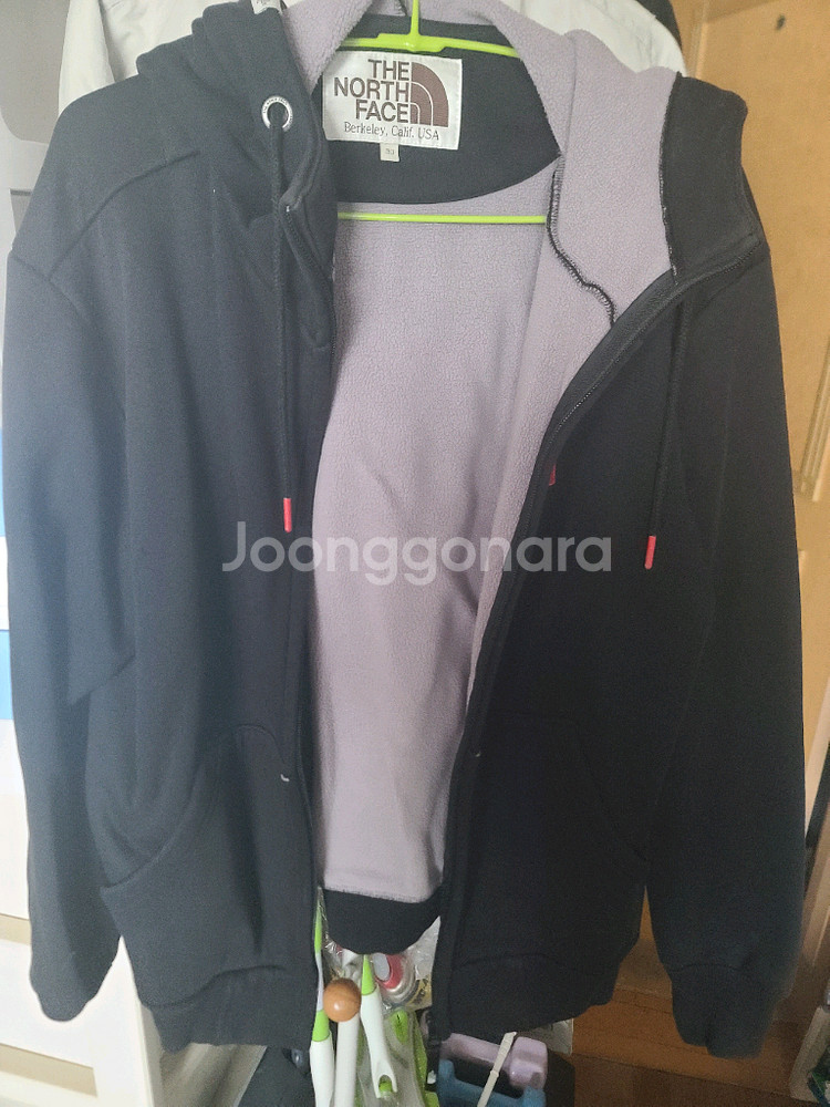 노스페이스 기모 후드 자켓 점퍼 s 90 사이즈--0