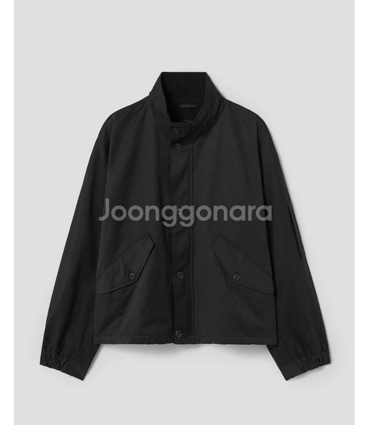 [L] 에잇세컨즈 후리스 숏 점퍼 블랙--0