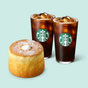 스타벅스 부드러운 디자트세트 스벅 아메리카노+카스테라