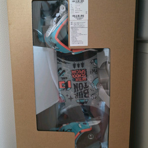 버튼 키즈 에프터스쿨 바인딩셋 90 /버튼크롬 보아 키즈 스노우보드 바인딩