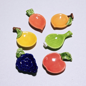 과일/채소 모양 수저받침 (6개 일괄)