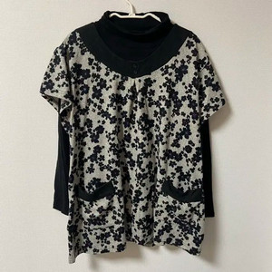 세트)일본 빈티지 모리걸세트 꽃무늬반팔&목폴라 카모메산장