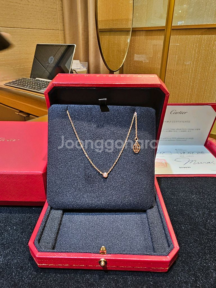 까르띠에 다무르S 로즈골드 목걸이(미개봉10/29구입)--0