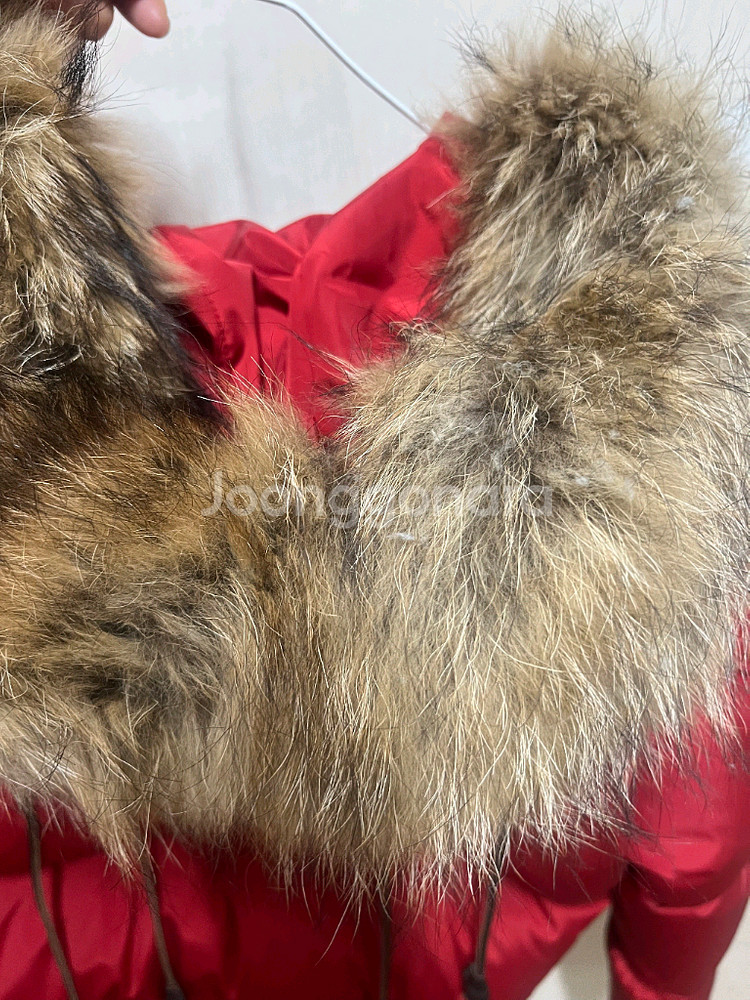 남성 퍼 후드 다운 패딩 숏 점퍼 46 국내95--2