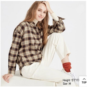 유니클로 플란넬 체크셔츠 3XL