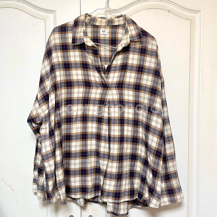 유니클로 빅사이즈 플란넬 체크셔츠 3XL--2