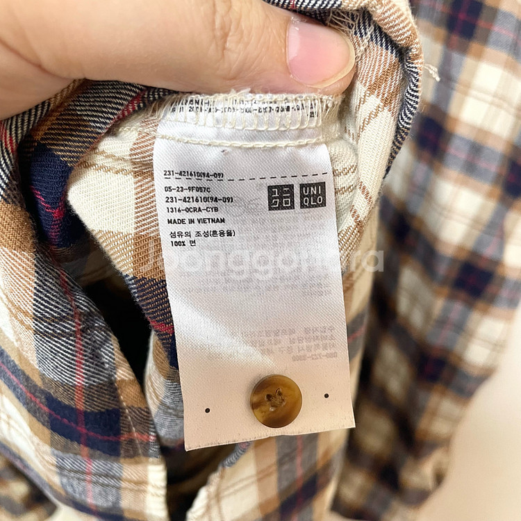 유니클로 빅사이즈 플란넬 체크셔츠 3XL--6