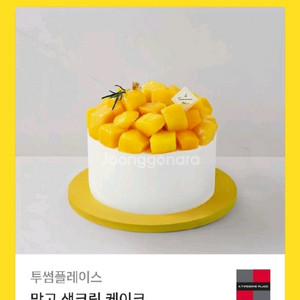 투썸플레이스 망고 생크림 케이크