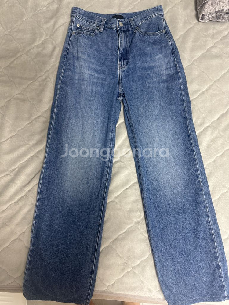 여성 유니클로 와이드 청바지 M 거의 새상품수준--0