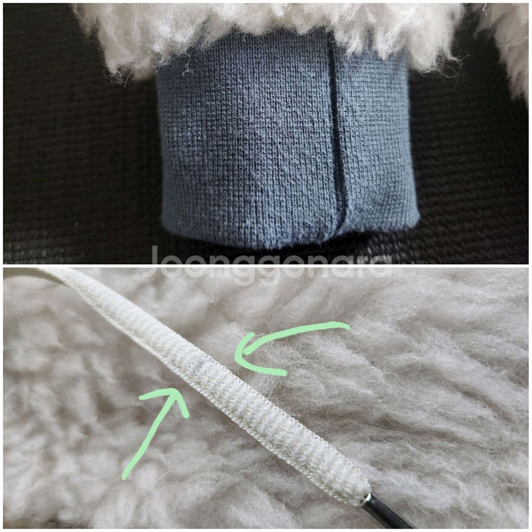 고걸 리얼 양털 무스탕 점퍼 M사이즈--9