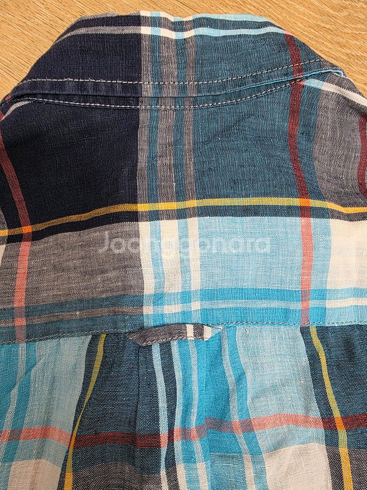 라코스테 린넨 체크 셔츠 100--7